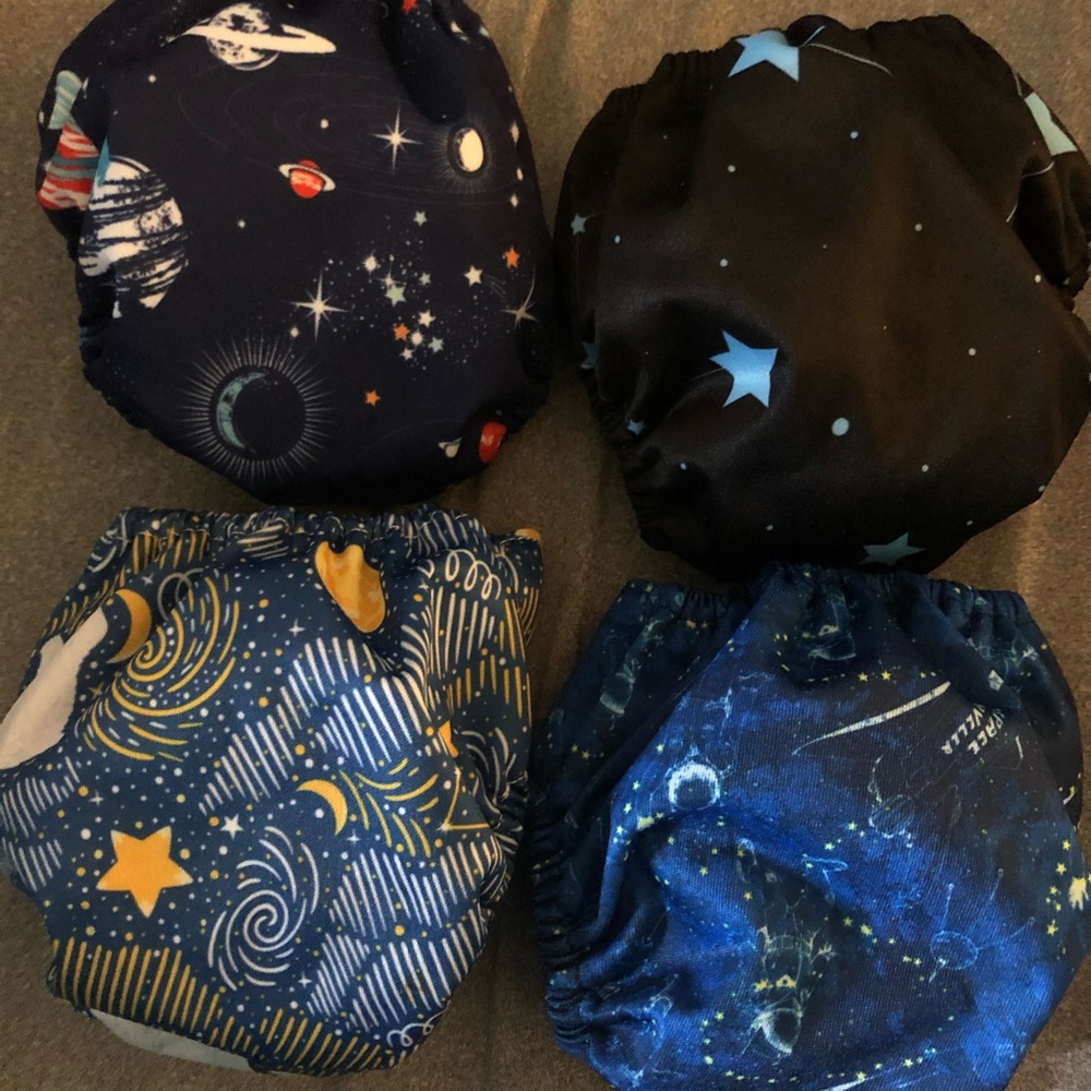 Newborn Cloth Diapers - Set of 4 - Adjustable